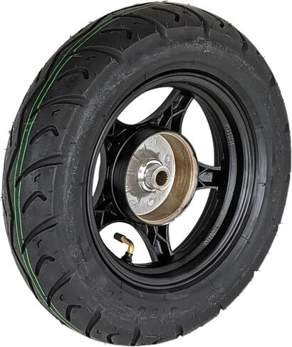 عجلة خلفية RedCap مقاس 10 بوصات ومجموعة إطارات 3.5-10 لدراجة سكوتر 50cc مع فرامل طبلة GY6 QMB139 Sunny TaoTao Vitacci Amigo Milano Beemer 50 Yongfuo YN50QT-8 (أسود) in Kuwait