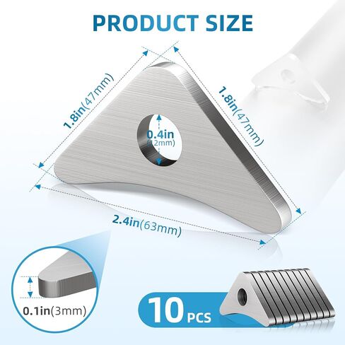 10 Pcs Steel Gusset with 1 Holes, Weld on Sway Control Tabs, Steel Reinforcement Tubing Gussets, 1 7/8" Tall Triangle Shock Mounts Basic Gussets- 1/8" Thick in Saudi Arabia