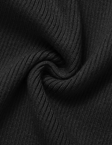 ZESICA Women's 2025 Ribbed Knit Dress Long Sleeve Mock Neck Slim Fit Side Slit Spring Elegant Sweater Dresses in Saudi Arabia