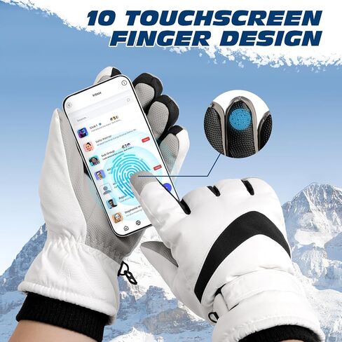Trifabricy Winter Ski Gloves, Windproof Glove for Men & Women, Touchscreen Snow Gloves for Cold Weather, Thermal Warm Glove in Saudi Arabia