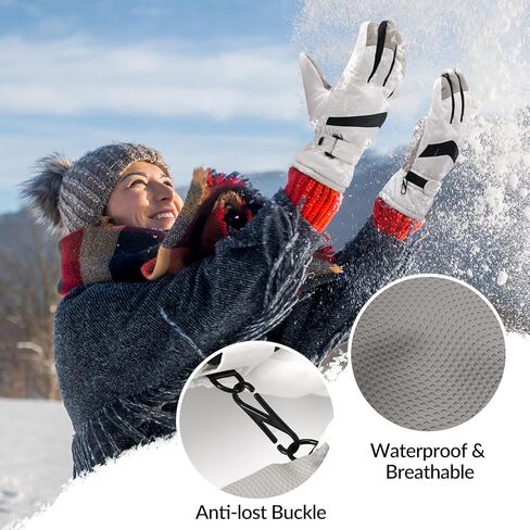Trifabricy Winter Ski Gloves, Windproof Glove for Men & Women, Touchscreen Snow Gloves for Cold Weather, Thermal Warm Glove in Saudi Arabia