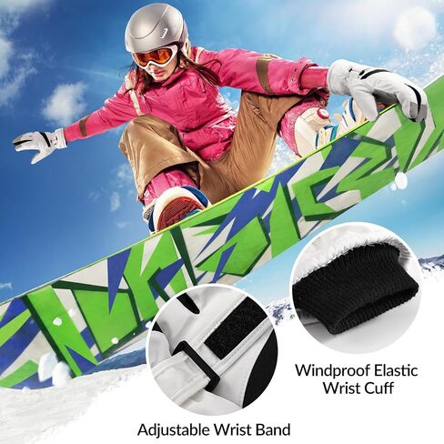 Trifabricy Winter Ski Gloves, Windproof Glove for Men & Women, Touchscreen Snow Gloves for Cold Weather, Thermal Warm Glove in Saudi Arabia