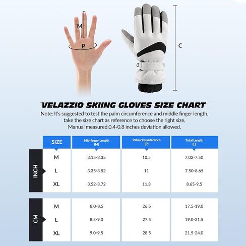 Trifabricy Winter Ski Gloves, Windproof Glove for Men & Women, Touchscreen Snow Gloves for Cold Weather, Thermal Warm Glove in Saudi Arabia