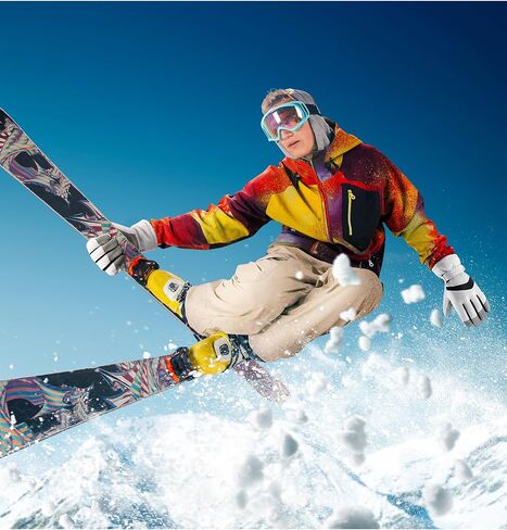 Trifabricy Winter Ski Gloves, Windproof Glove for Men & Women, Touchscreen Snow Gloves for Cold Weather, Thermal Warm Glove in Saudi Arabia