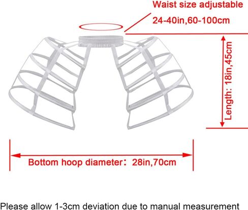 Victorian Cage Skirt Pannier Petticoat Women Bustle Hoop Skirt, One Size in Kuwait