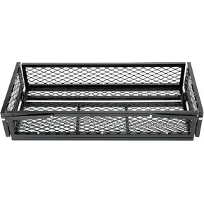 KUAFU Rear Cargo Basket Universal ATV UTV Black Steel Storage Rack Rear Goods Mesh Rack