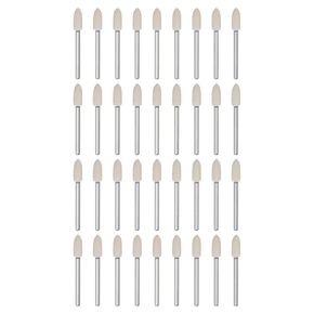 HARFINGTON 40pcs Wool Felt Mounted Mandrel Points 20mm Head 1/8 Inch Shank Conical Polishing Bits Burrs Felt Polishing Buffing Wheel for Rotary Tool