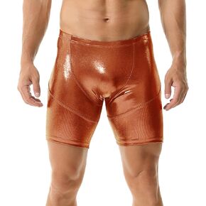 QiaTi Men's Shorts Slim Fit Hot Short Pants Men Sexy Tight Shorts for Holiday Casual
