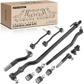 A-Premium Set of 11, Front Sway Bar Link, Upper Lower Ball Joint, Inner Outer & At Pitman Arm Tie Rod End, Compatible with Ford F-250/350 Super Duty 2000-2004, Excursion 2000-2005, 4WD Only
