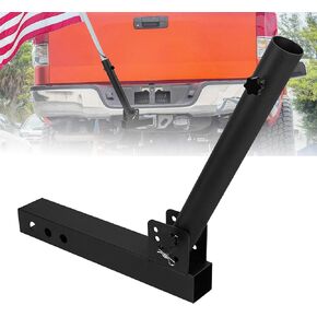 Hitch Mount Flagpole Holder, Adjustable Flag Holder Universal Fits 2" Hitch Receiver, Truck Flag Pole Mount Kit, Compatible with Jeep,SUV, RV, Pickup,Camper Trailer