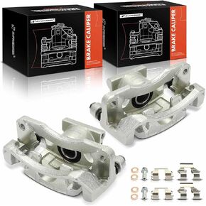 A-Premium Disc Brake Calipers Assembly with Bracket Compatible with Mitsubishi Eclipse 2006-2012, Galant 2004-2012, 2.4L - Rear Driver and Passenger