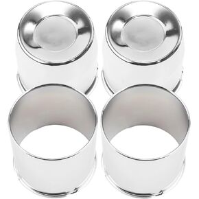 4Pcs 4.25inch Trailer Wheel Center Caps Push Through Center Hub Cap for Truck SUV RV Wheel Rim, Combination of Concave and Open End Chrome Wheel Hub Covers