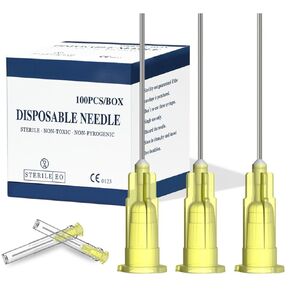 20 Gauge 1 inch Needle, 100PCS Luer Lock Needles Industrial Dispensing Accessories, Individual Package(20G)