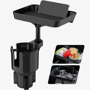 Car Cup Holder Tray for Car, Car Cup Holder Expander Adapter with Expandable Base, 9.5" Car Food Tray Table for Yeti, Hydroflask