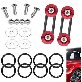 1 PC Car Bumper Quick Release Bracket, Car Trunk Fender Hatch Fastener, Car Hook Lock Security Clip Kit, Universal for Most Cars (Black)