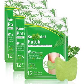 60PCS Knee Patches, Warming Herbal Patches for Knee Patch, Natural Wormwood Extract Sticker for Knee, Back, Neck, Hand, Shoulder