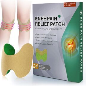 Pain Relief Patches, Knee Pain Relief Patches, 24 Count, for Back, Neck, Shoulder, Knee Pain and Muscle Soreness, 8 Hours Heat Therapy Relief