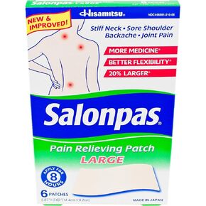 Salonpas Pain Relief Patch Large 6 ct (10 Pack)