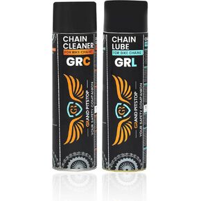 GRAND PITSTOP Chain Cleaner, Degreaser 500ml and Chain Lube, Greaser, 500ml Motorcycle Bike Chain Cleaner for all bikes Motorcycles, Super Durable