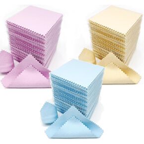 360 PCS Jewelry Cleaning Cloth Jewelry Polishing Cloths Individually Wrapped Silver Cleaning Cloth for Jewelry Sterling Silver, Gold, Platinum,Coins, Watch (3.15 x 3.15 Inches)