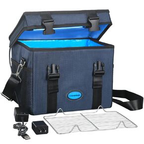 UVC Box Ozone Free with Timer, Portable Large Cleaner Bag with USB Port, UV Light Blue Tote for Mask, Cell Phone, Baby Bottle, Key, Towel