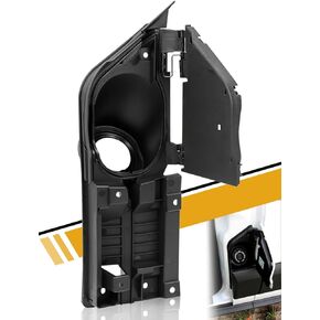 Transit Fuel Door, Transit Gas Door Assembly + White Cover, Compatible with Ford Transit Vans 150 250 350(HD) 2015-2023, Van Fuel Tank Filler Door Pipe for CK4Z-5427936-A CK4Z-5427936-F