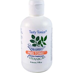 Vitanica PMS Tonic, Premenstrual Support and Relief, Saint Johns Wort, Dong Quai, Chaste Tree Berry, Wild Yam and More, Vegan, 4 Ounce