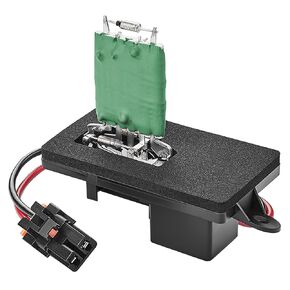 HVAC Blower Motor Fan Resistor Compatible with 1999-2006 Chevy Silverado GMC Sierra, 2000-2002 GMC Yukon, Replaces# 15305077, 89019089, 22807122 ，973-004(2 Holes Mounting Flange and 7 pins)