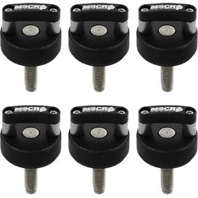 Billet Aluminum Hard Top Quick Removal Fastener Thumb Screw Integrated D Ring for Jeep Wrangler JK 2007-20018 JL 2018-2022 & Gladiator JT (Black)