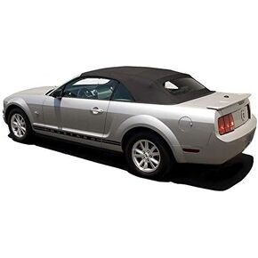 Ford Mustang Convertible Top (2005-2014) Complete Factory Style Heated Glass Window in Sailcloth Vinyl Black