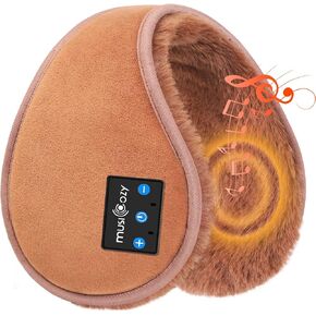 MUSICOZY Bluetooth Headphones Earmuffs Ear Warmers Wireless Headphones EarMuffs, Built-in HD Speakers and Microphone with Carry Bag for Biking Running Cool Tech Gadgets Gifts for Winter