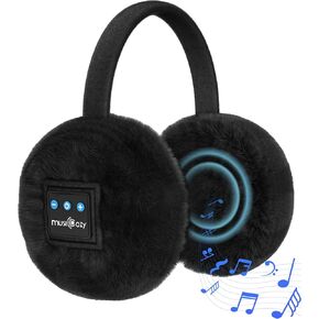 سماعات أذن بلوتوث من MUSICOZY، أغطية أذن لتدفئة الأذن، سماعات أذن لاسلكية، مكبرات صوت مدمجة عالية الدقة وميكروفون مع حقيبة حمل لركوب الدراجات والجري، هدايا أدوات تقنية رائعة لفصل الشتاء in Kuwait