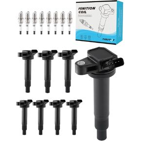 UF493 UF230 Ignition Coil 4504 Spark Plug For Lexus GS430 LS430 SC430 4.3L 2001-2010,LX570 5.7L 2008-2009,GX470 LX470 For Toyota 4Runner Land Cruiser Sequoia Tundra 4.7L 1998-2009, 8 PCS