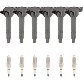 Set of 6 Ignition Coils and Spark Plugs Fit for Sienna Avalon Camry Highlander RAV4| RX350 IS350 ES350 2007-2015 3.5 V6 Replaces UF487, 90919-A2007