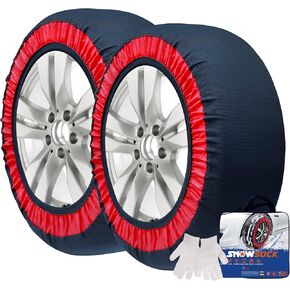 Snow Chains Snow Socks for tires,Snow Socks for Car, SUV, & Pickup-Easier Installation, Quieter and More Comfortable Ride (Pack of 2) KE80