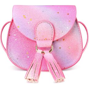 mibasies Kids Purse for Little Girls Toddler Crossbody Bag with Tassel, 2 Year Old Girl Gifts