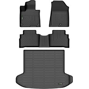 All Weather Floor Mats & Cargo Liner Set Custom for Kia Sportage 2023 2024 2025 (Not Hybrid) - Black