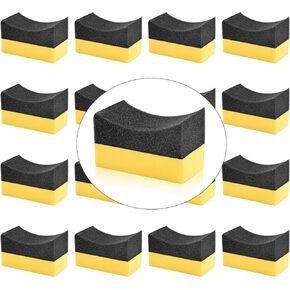 12 PCS Tire Shine Applicator Pad, Tire Dressing Applicator Sponge, Foam Applicator Pad Tire Sponge Color Polish Applicator Pad for Car Glass Porcelain