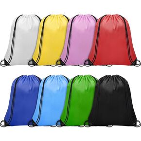 64Pcs Drawstring Bags Bulk Cinch Bag, Polyester String Bag Drawstring Backpack for Trip Party Camping Sports Gym Yoga（Soft）