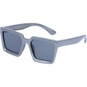 نظارات شمسية للأطفال من COCOSAND مستقطبة من الأشعة فوق البنفسجية 400 للحماية، نظارات مستقبلية مربعة الشكل للشباب في سن المراهقة والأولاد والبنات من سن 5 إلى 12 عامًا in Kuwait