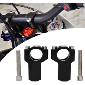 JFG RACING Dirt Bike Handlebar Riser,Motorcycle Handlebar Risers Bar Mounts Clamps CNC for SX/SX-F/EXC/XC-W/XCF-W/EXC-F 125-530 2000-2016 (Black)