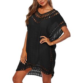 Cysincos Womens Swimsuit Cover Up Hollow Out Swimwear Beach Bathing Suit Bikini Coverups
