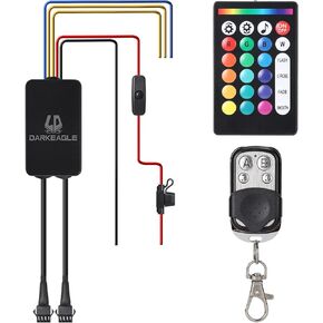 Replacement Controller Control Box for Motorcycle LED Lights 8/12/14/16/18/20 LED Light Kits with APP/IR/RF Control Brake Turn Signals