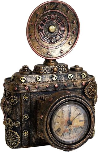 Retro Camera Model Mantel Clock Table Clock Home Resin Shooting Props Desktop Decoration in Saudi Arabia