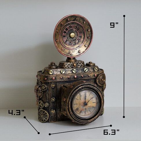 Retro Camera Model Mantel Clock Table Clock Home Resin Shooting Props Desktop Decoration in Saudi Arabia