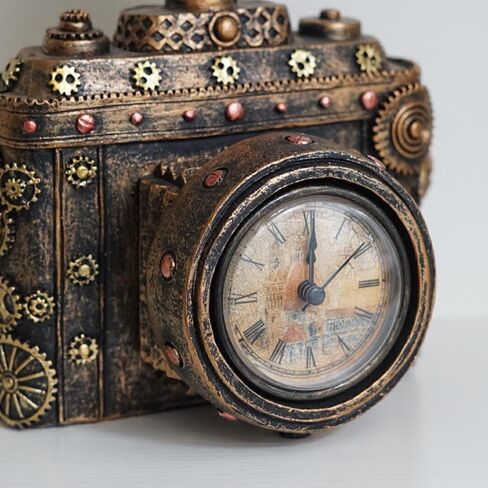 Retro Camera Model Mantel Clock Table Clock Home Resin Shooting Props Desktop Decoration in Saudi Arabia