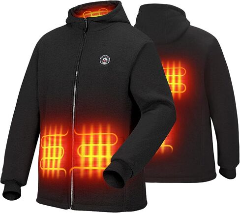 KEMIMOTO Soft Fleece Heated Hoodie for Men and Women, Unisex Heated Sweatshirt with 12V 20000mAh Battery in Saudi Arabia