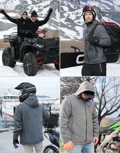 KEMIMOTO Soft Fleece Heated Hoodie for Men and Women, Unisex Heated Sweatshirt with 12V 20000mAh Battery in Saudi Arabia
