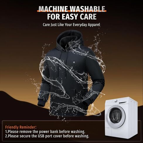 Heated Hoodie for Men with Battery Pack, Electric Heating Sweatshirt, Winter Thermal Pullover Sweater, 20000mAh in Saudi Arabia