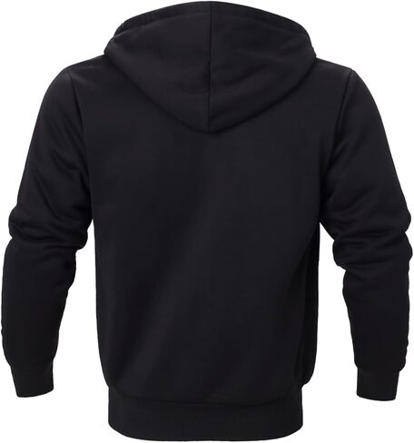 Heavyweight Hoodies for Men Jackets Comfy Sherpa Lined Zip Up Hoodie Coats with Pockets Outerwear in Kuwait